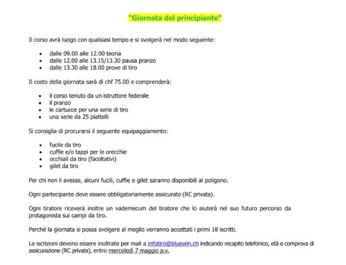 GIORNATA DEL PRINCIPIANTE 10.05.2025