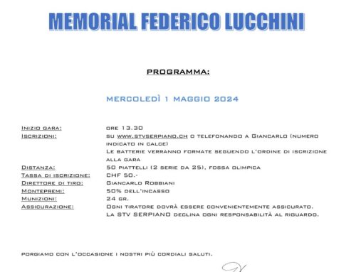 GARA MEMORIAL LUCCHINI 1° MAGGIO 2024